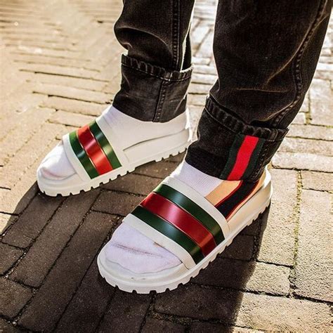 how to style gucci slides men|Gucci knockoff slides for men.